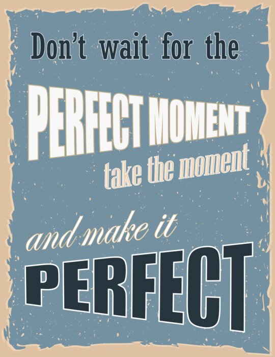 Poster Inschrift über das Aktivsein