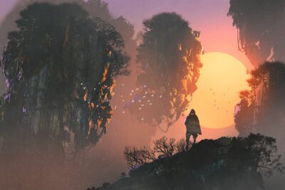 Inseln in der Luft in der Fantasy-Welt