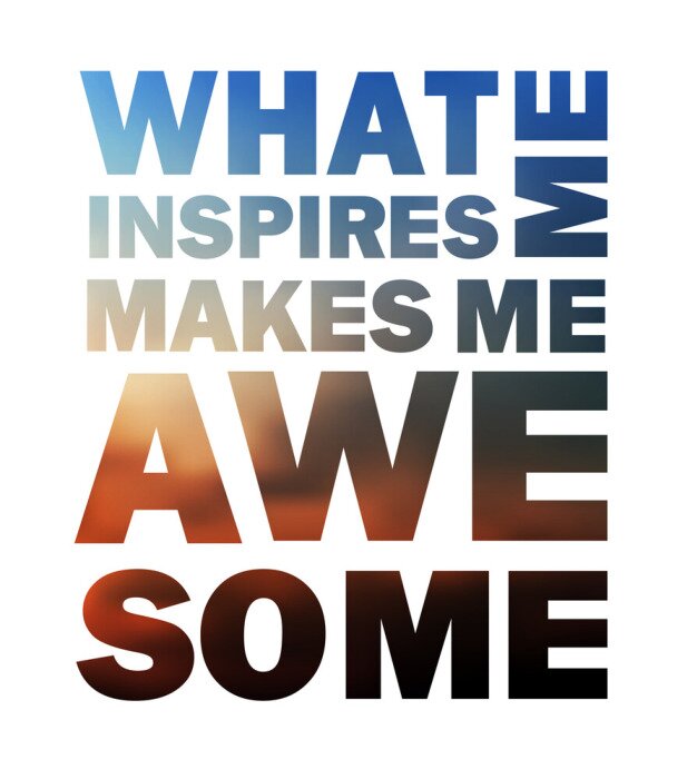 Poster Inspiration und Einzigartigkeit Aufschrift