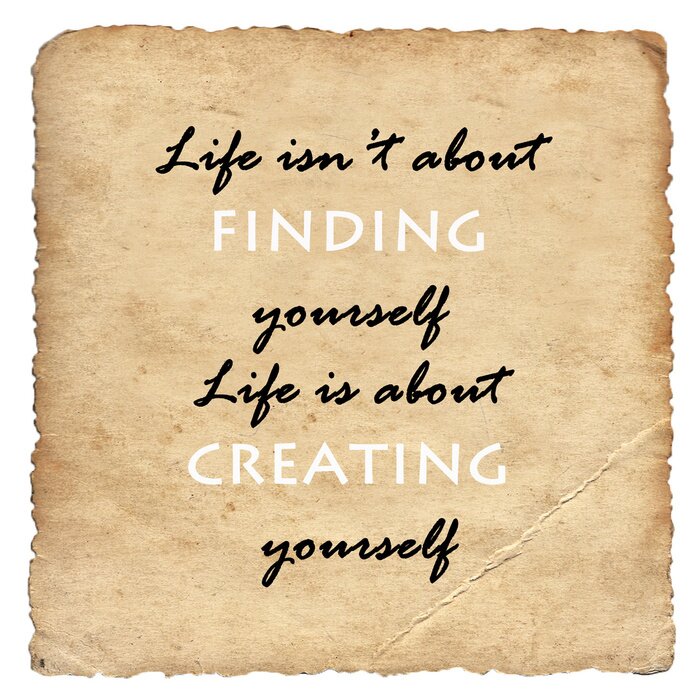 Poster Inspirational motivierend Zitat auf alten Papierhintergrund