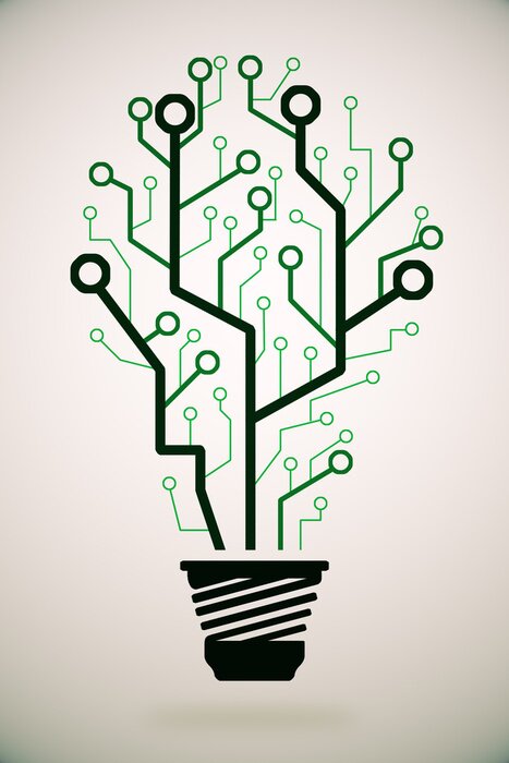 Poster Integrierter Schaltkreis birnenförmig