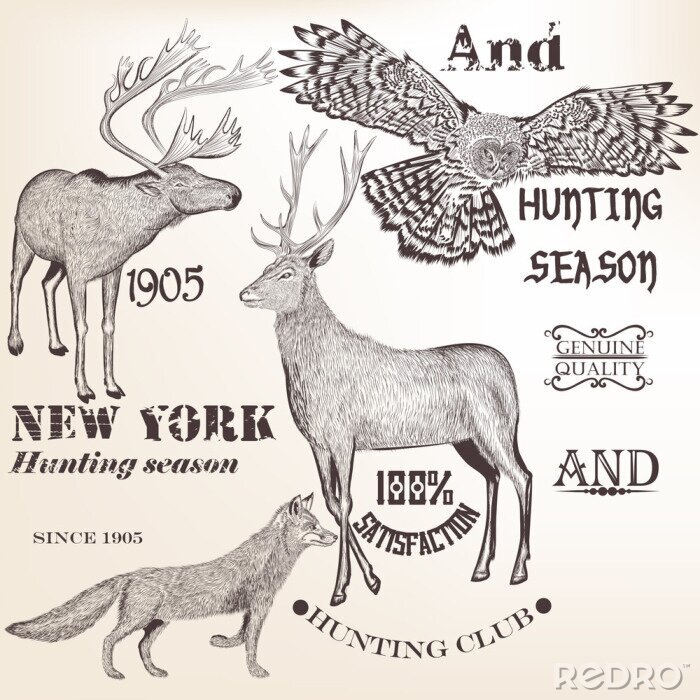 Poster Jagdverein für Tiere