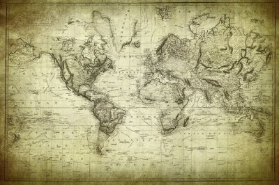 Jahrgang Karte der Welt