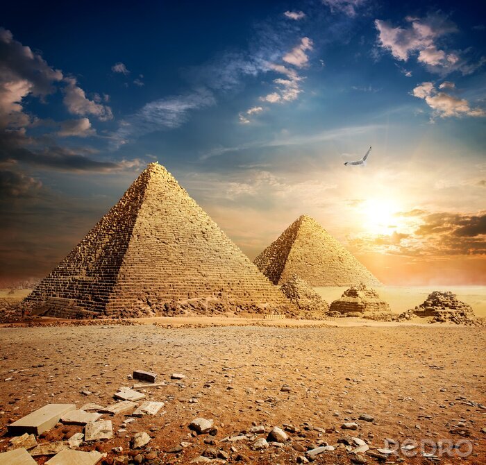 Poster Jahrhundertealte Afrika ägyptischen Pyramiden