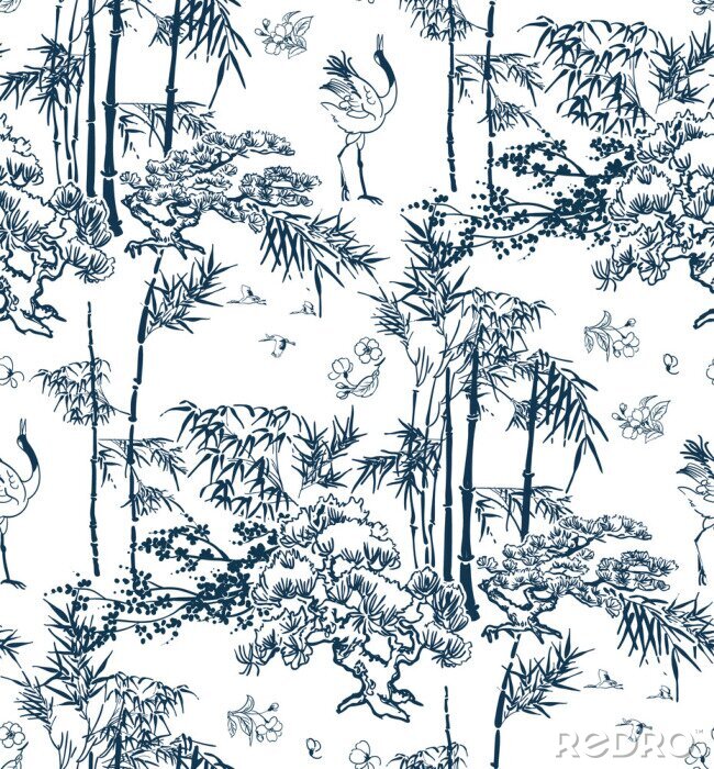 Poster Japanische Kraniche