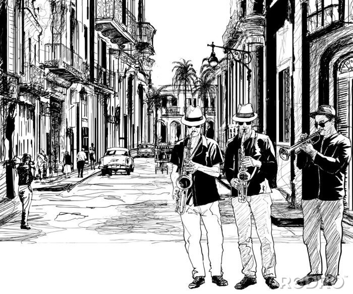 Poster Jazzmusik in Kuba