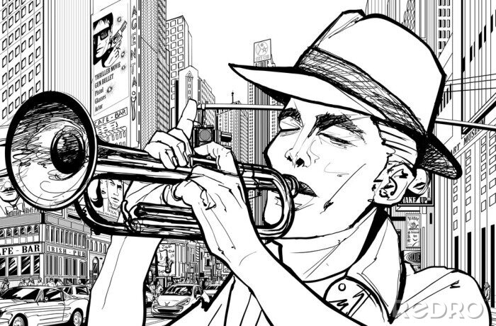 Poster Jazzmusiker in New York