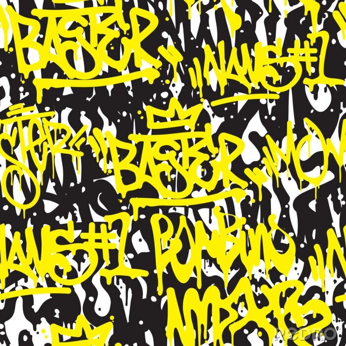 Poster Jugendliche Komposition von Schnörkeln