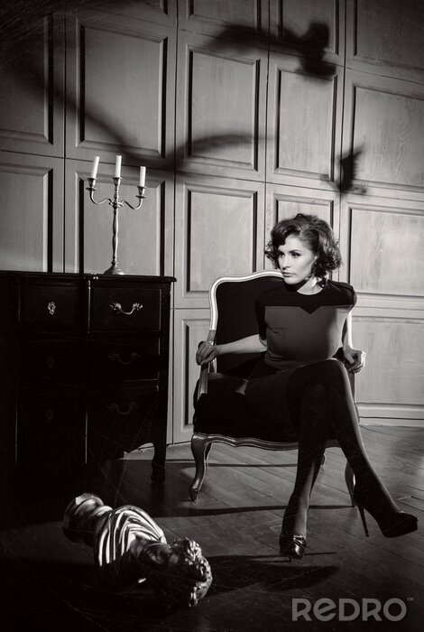 Poster Junge Frau in der Horror-Film