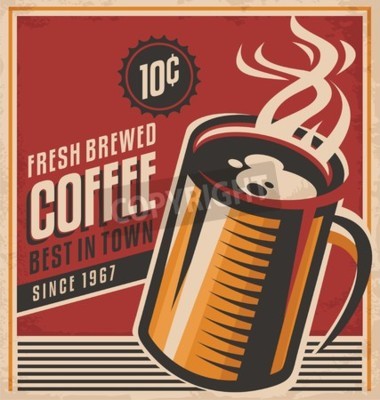 Poster Kaffee Werbeetikett