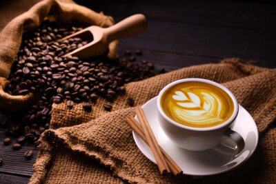 Kaffee Zimt und Bohnen