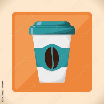 Poster Kaffeebecher im Poster-Stil zum Mitnehmen