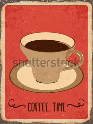 Poster Kaffeethema Vintage