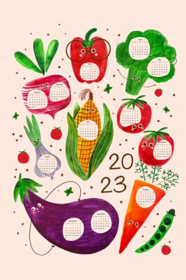 Poster Kalender 2023 Gemüse