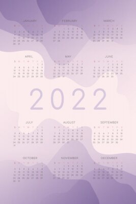 Poster Kalender minimalistisch