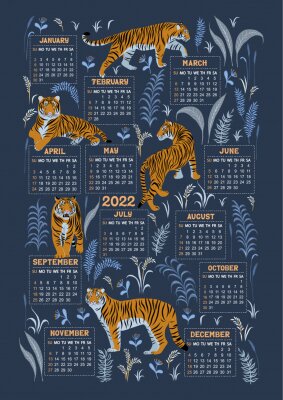 Poster Kalender mit Tieren