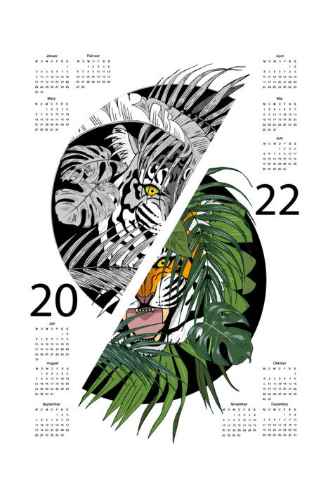 Poster Kalender Monstera