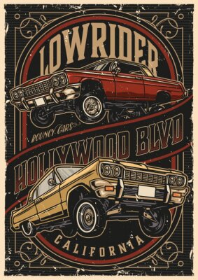 Poster Kalifornische stilvolle Autos