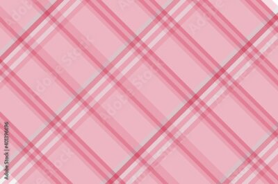 Poster Kariertes Muster in Rosa und Grau