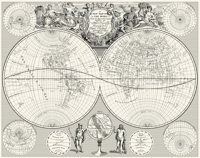 Poster Karte der alten Welt