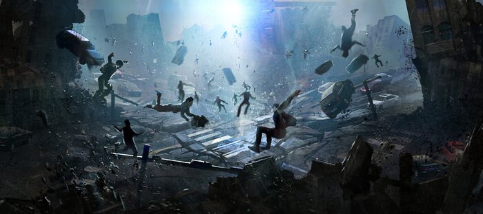 Poster Katastrophische Szene Fantasy