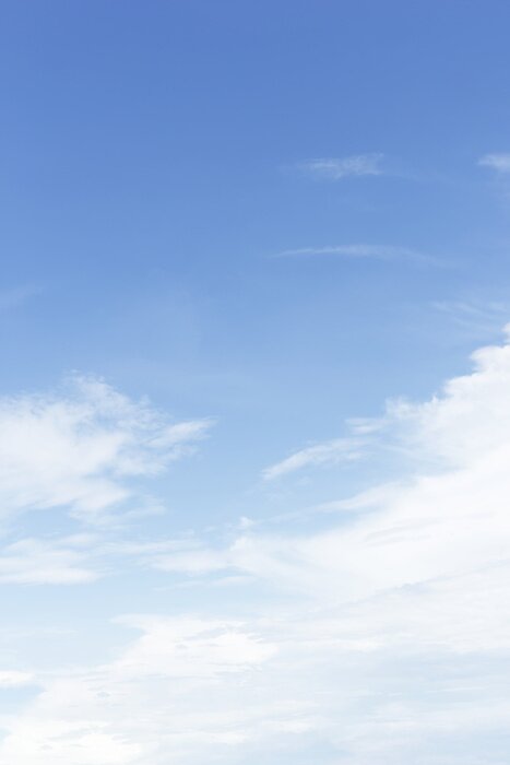 Poster Klarer Himmel und Wolken