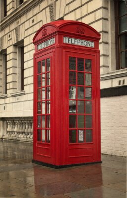 Klassische Londoner Telefonzelle