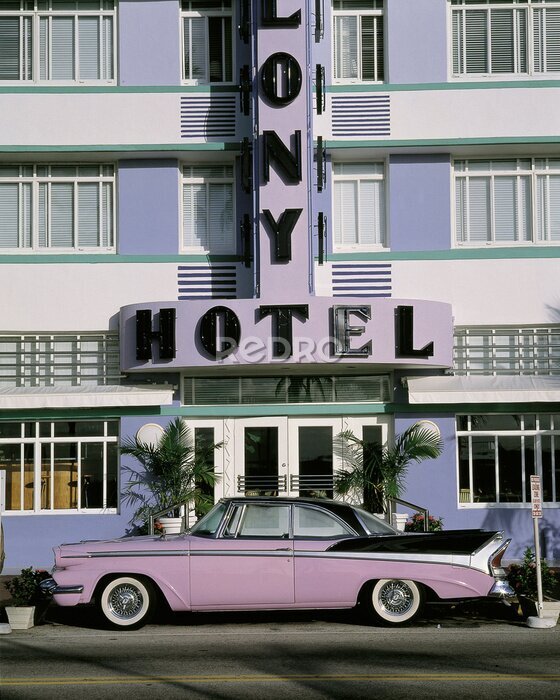 Poster Klassisches Hotel in Miami
