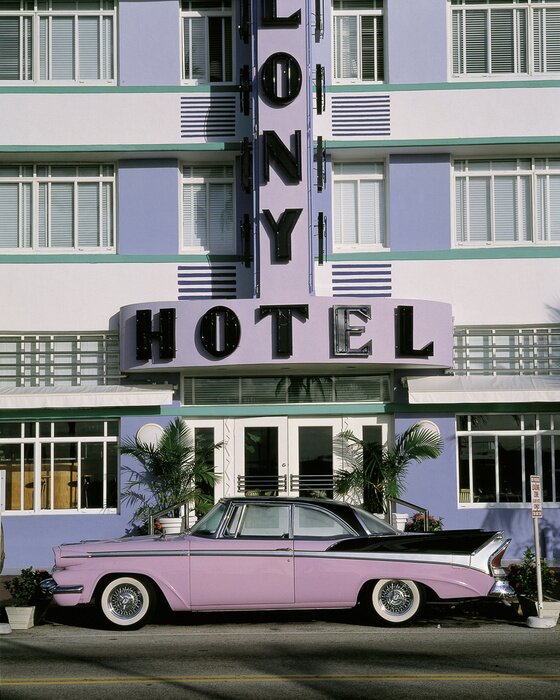 Poster Klassisches Hotel in Miami