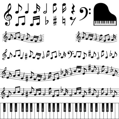 Poster Klavier Noten