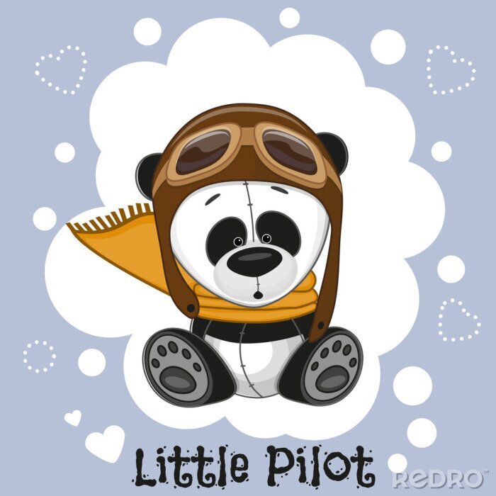 Poster Kleiner Panda Pilot