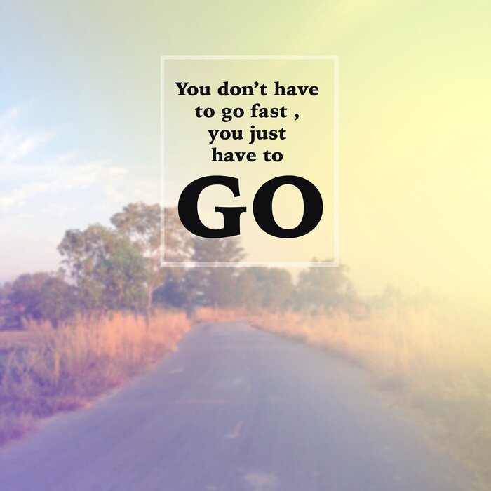 Poster Klimatischer Hintergrund und motivierende Aufschrift