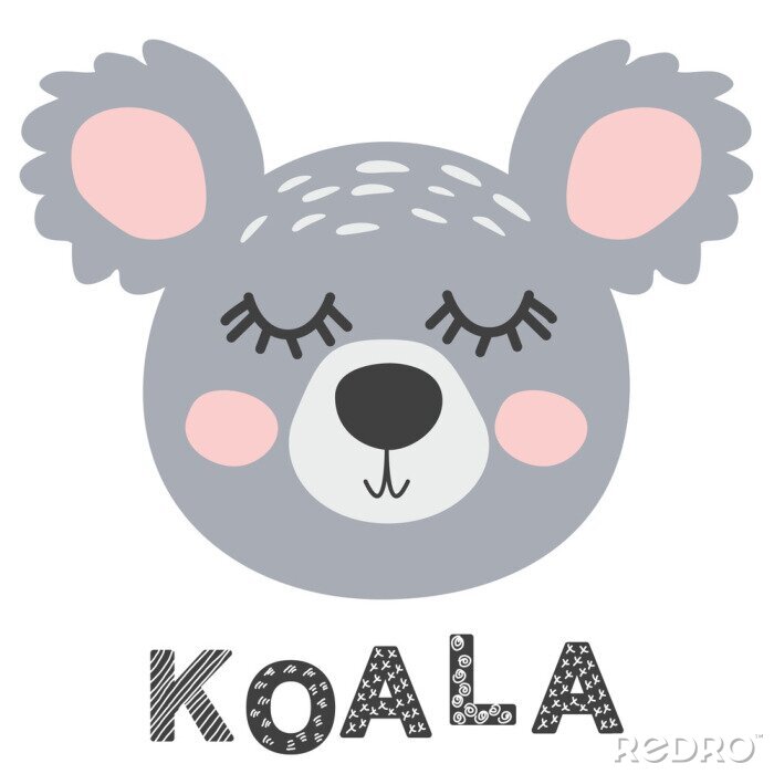 Poster Koala im skandinavischen Stil