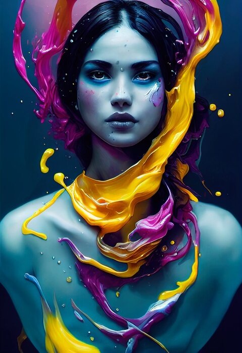 Poster Komposition mit Farben