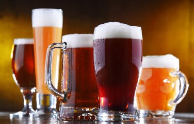 Komposition verschiedener Biersorten