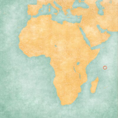 Poster Kontinente Pastellgrafik von Afrika