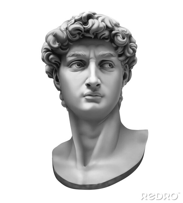 Poster Kopf des David Skulptur von Michelangelo 3d