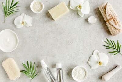 Kosmetische Produkte und Orchideen