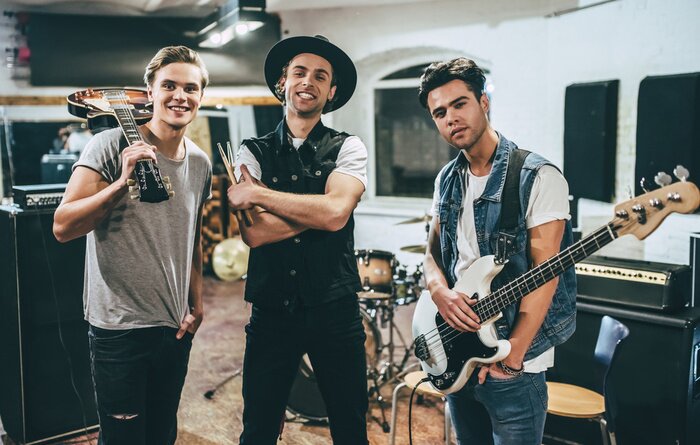 Poster Lächelnde Musikband