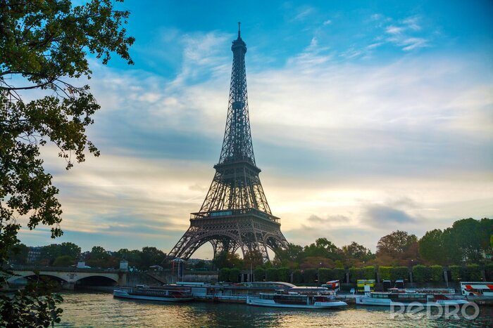 Poster Landschaft bei Dämmerung