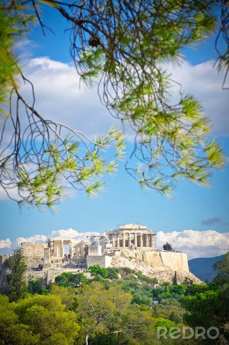Poster Landschaft Griechenland Akropolis
