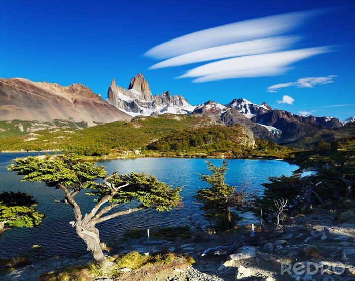 Poster Landschaft mit argentinischen Bergen