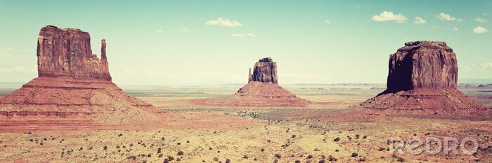Poster Landschaft mit Monument Valley