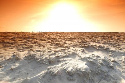 Landschaft mit Wüste bei Sonnenuntergang