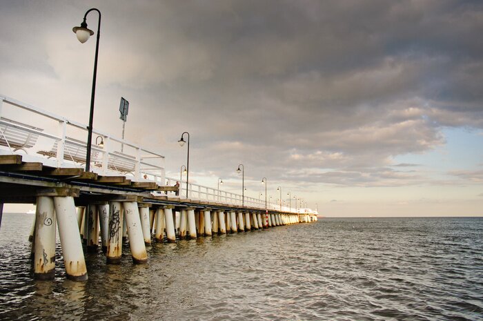 Poster Landschaft von der Seebrücke
