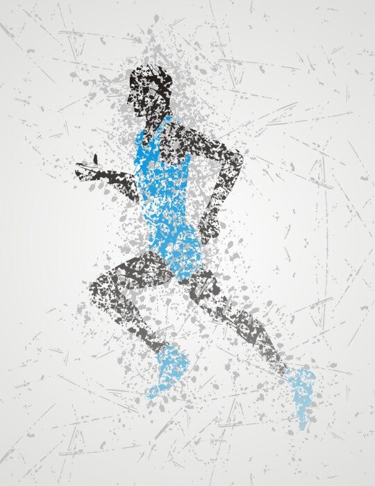 Poster Laufen Mensch Symbol