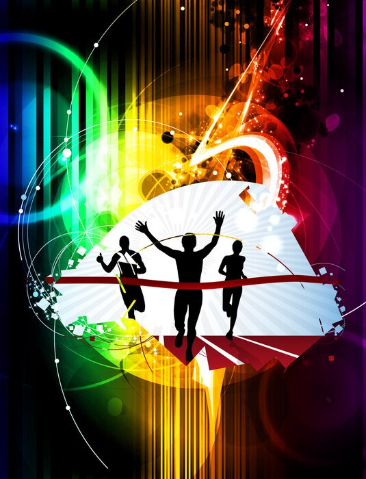 Poster Laufen und Sportillustration