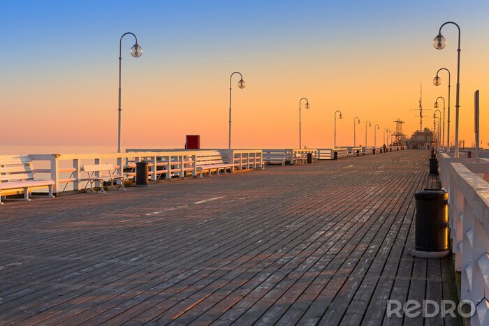 Poster Leere Mole beim Sonnenaufgang