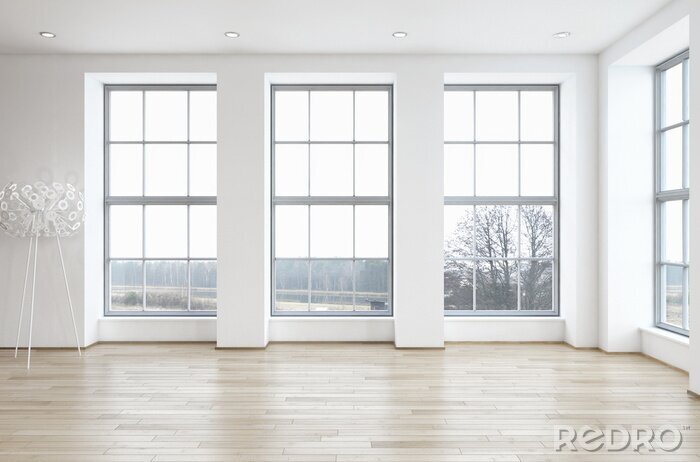 Poster Leerer raum mit fenster