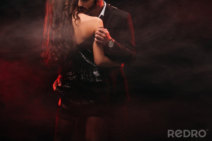 Poster Leidenschaftlich kuschelndes Paar